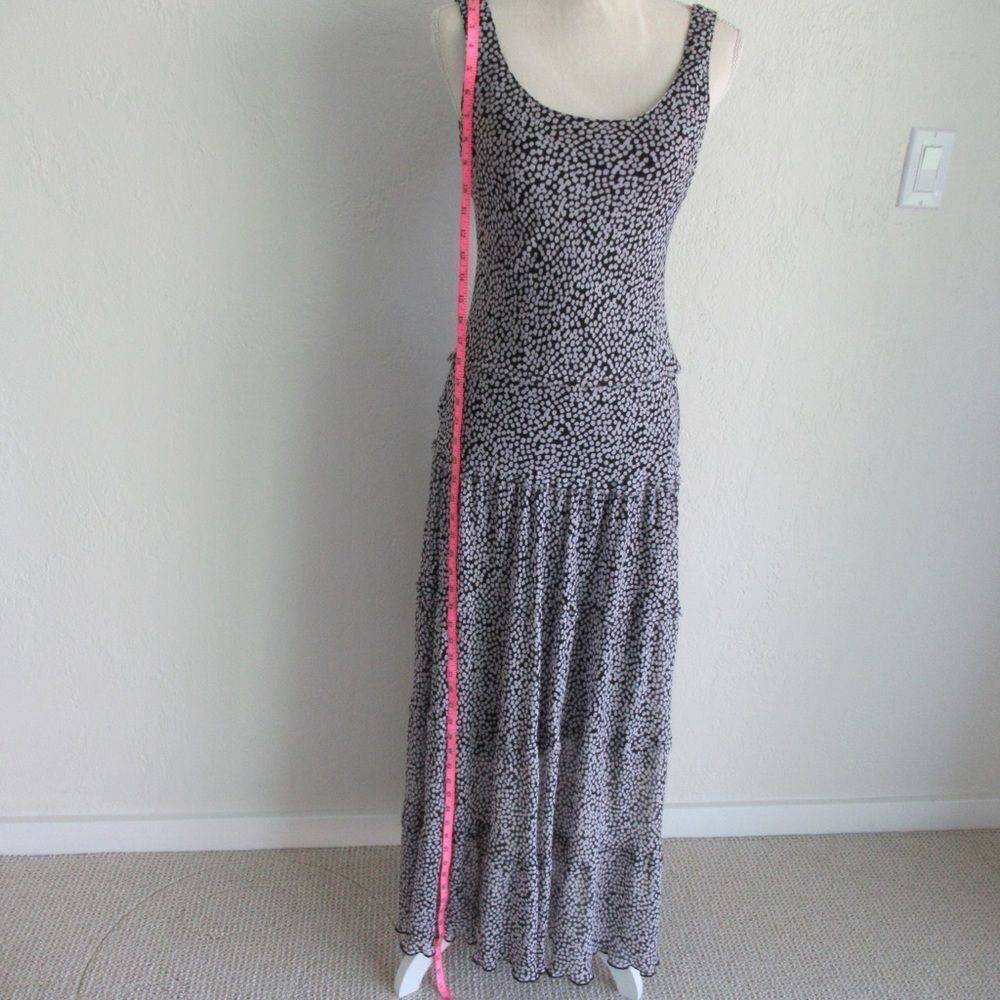 Black and White Tiered Maxi Dress from Black Label by Evan Picone Size 4 - Picture 12 of 13